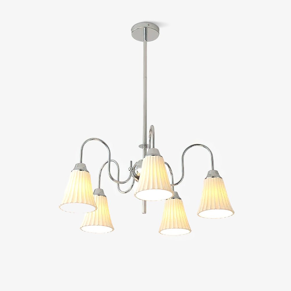 Lustra Chandelier Esther Ceramic Pleated Modern - Letslighting