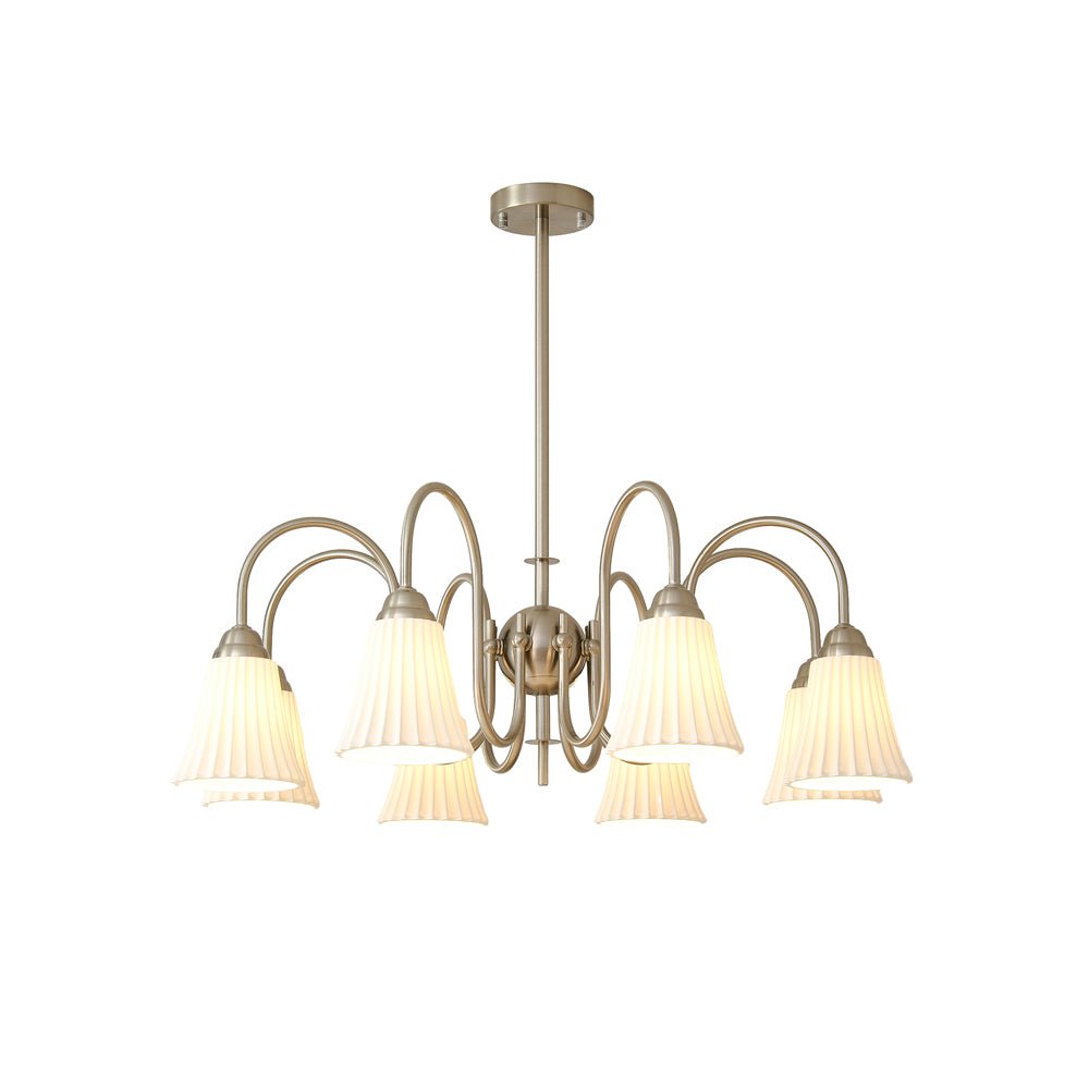 Lustra Chandelier Esther Ceramic Pleated Modern - Letslighting