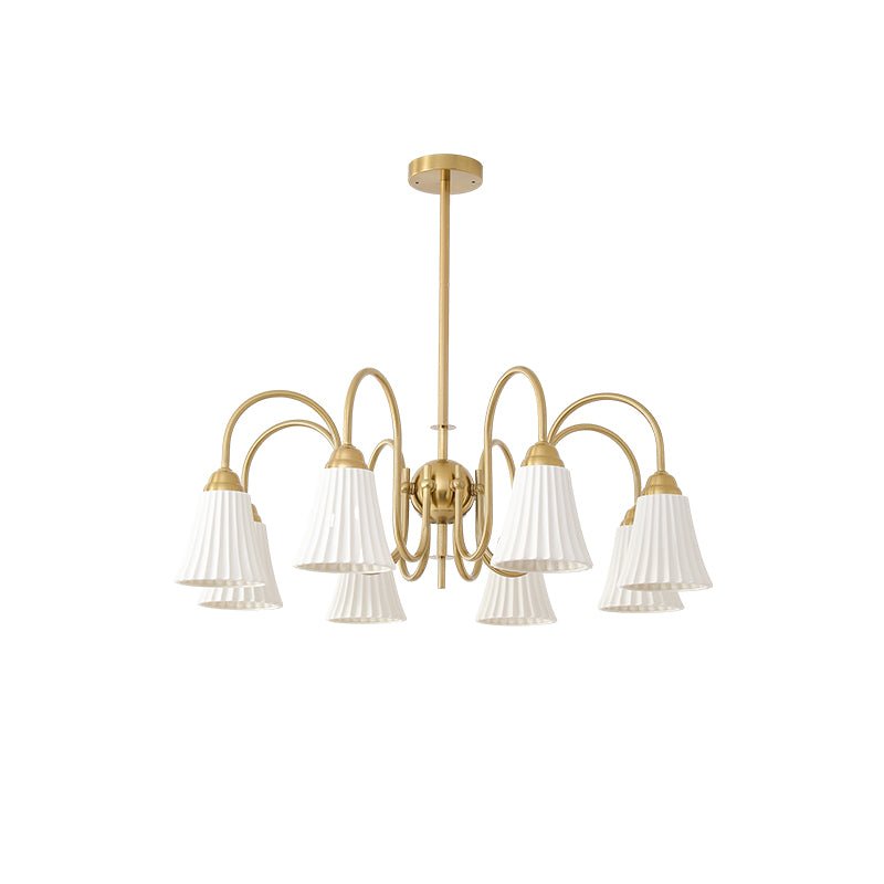 Lustra Chandelier Esther Ceramic Pleated Modern - Letslighting