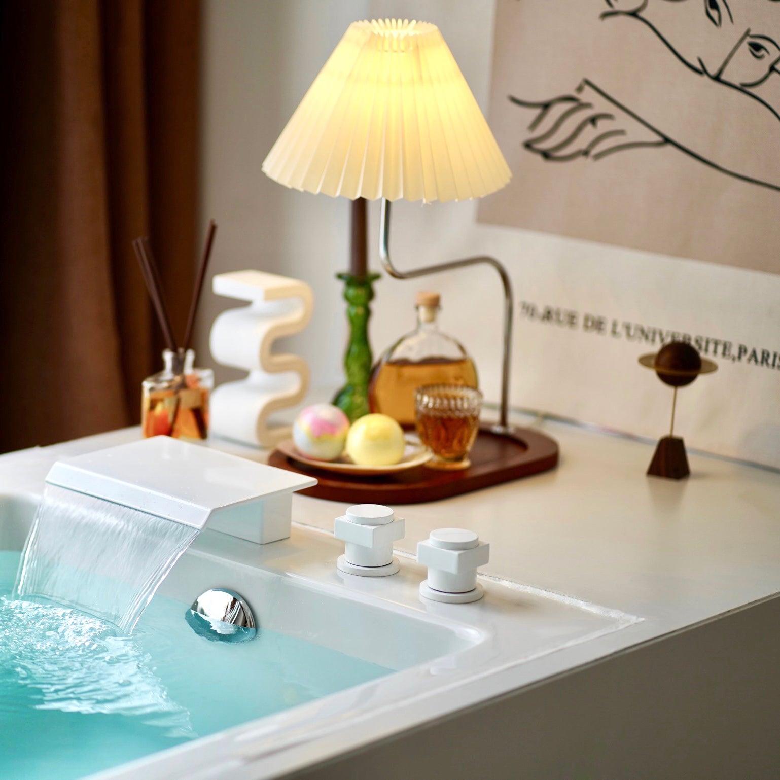 Ornelle Wood Fabric Artistic Table Lamp - Letslighting