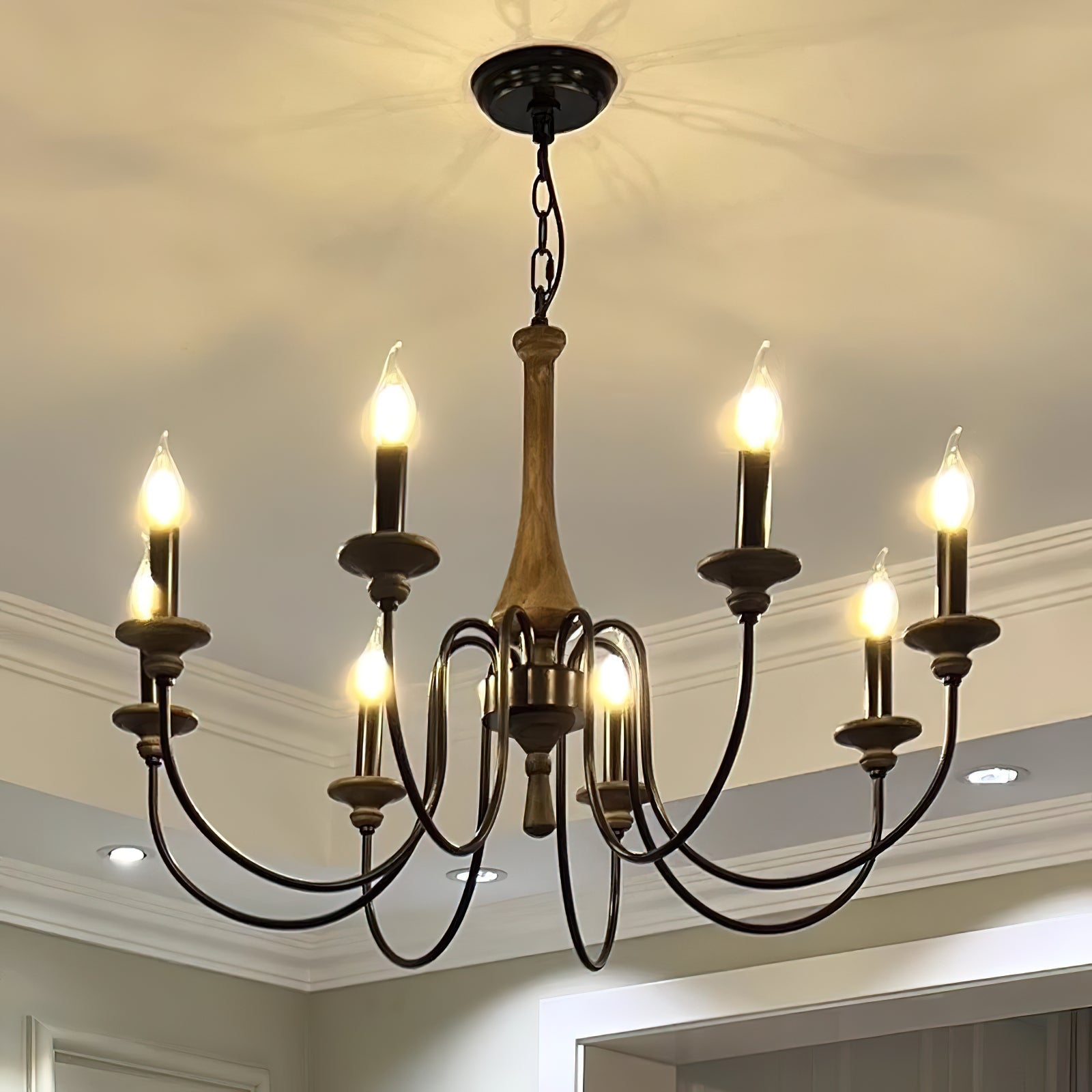 Alzorila Vintage Industrial Hand-carved Chandelier - Letslighting