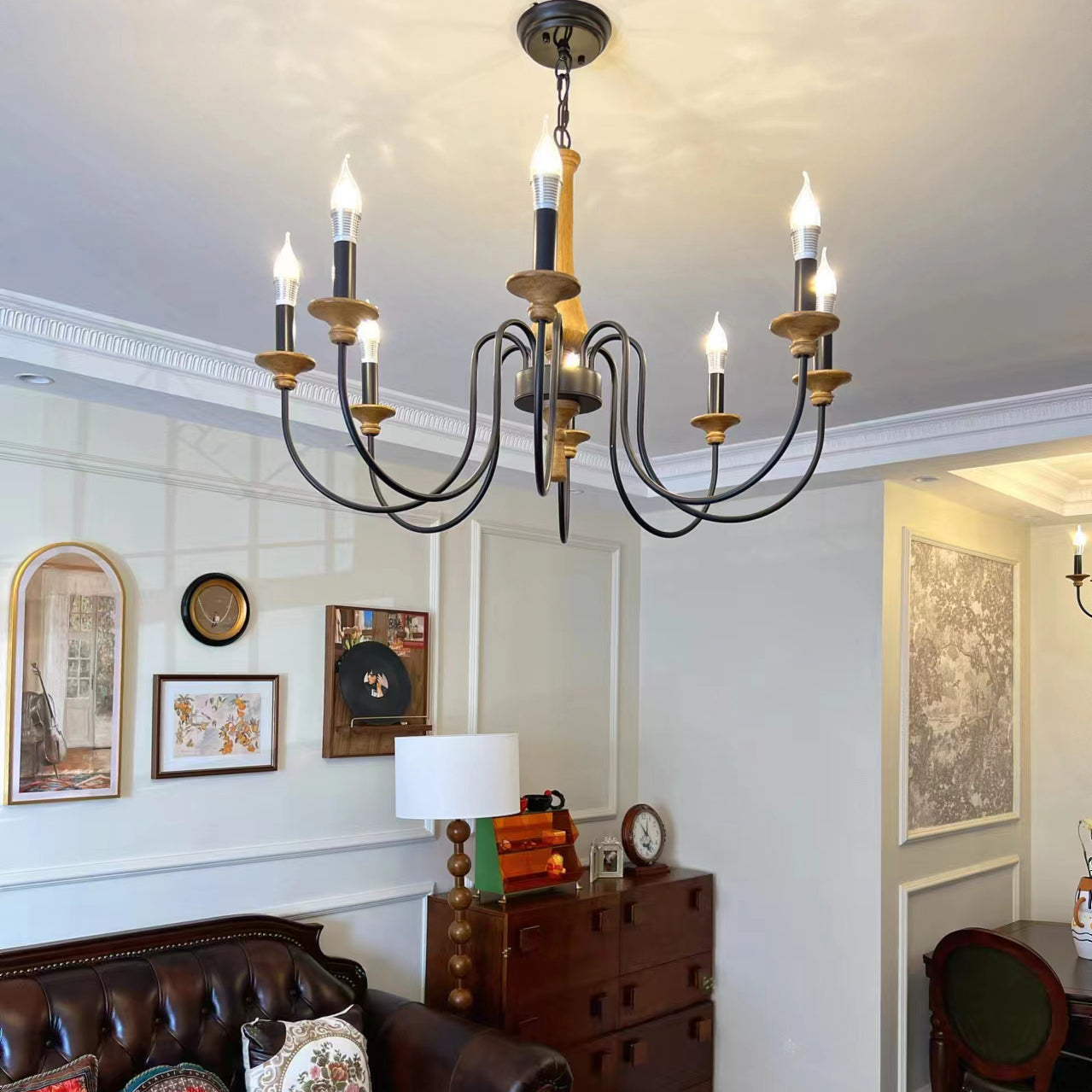 Alzorila Vintage Industrial Hand-carved Chandelier - Letslighting