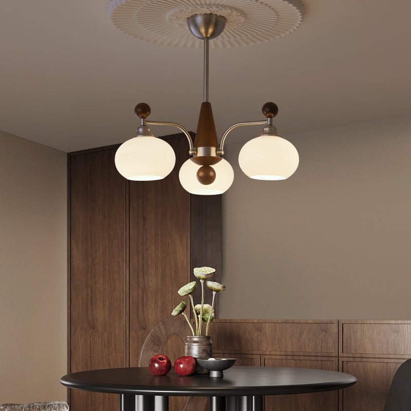 Ivloria Traditional Elegance Orbit Wood Glass Chandelier - Letslighting