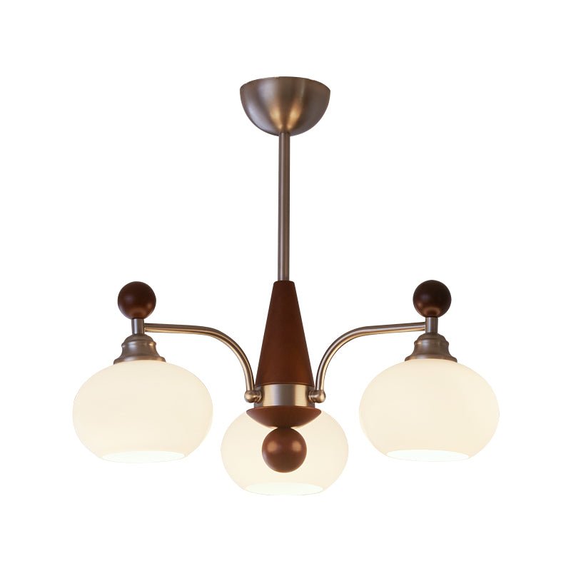 Ivloria Traditional Elegance Orbit Wood Glass Chandelier - Letslighting
