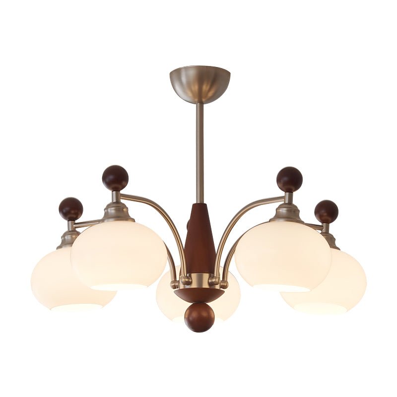 Ivloria Traditional Elegance Orbit Wood Glass Chandelier - Letslighting