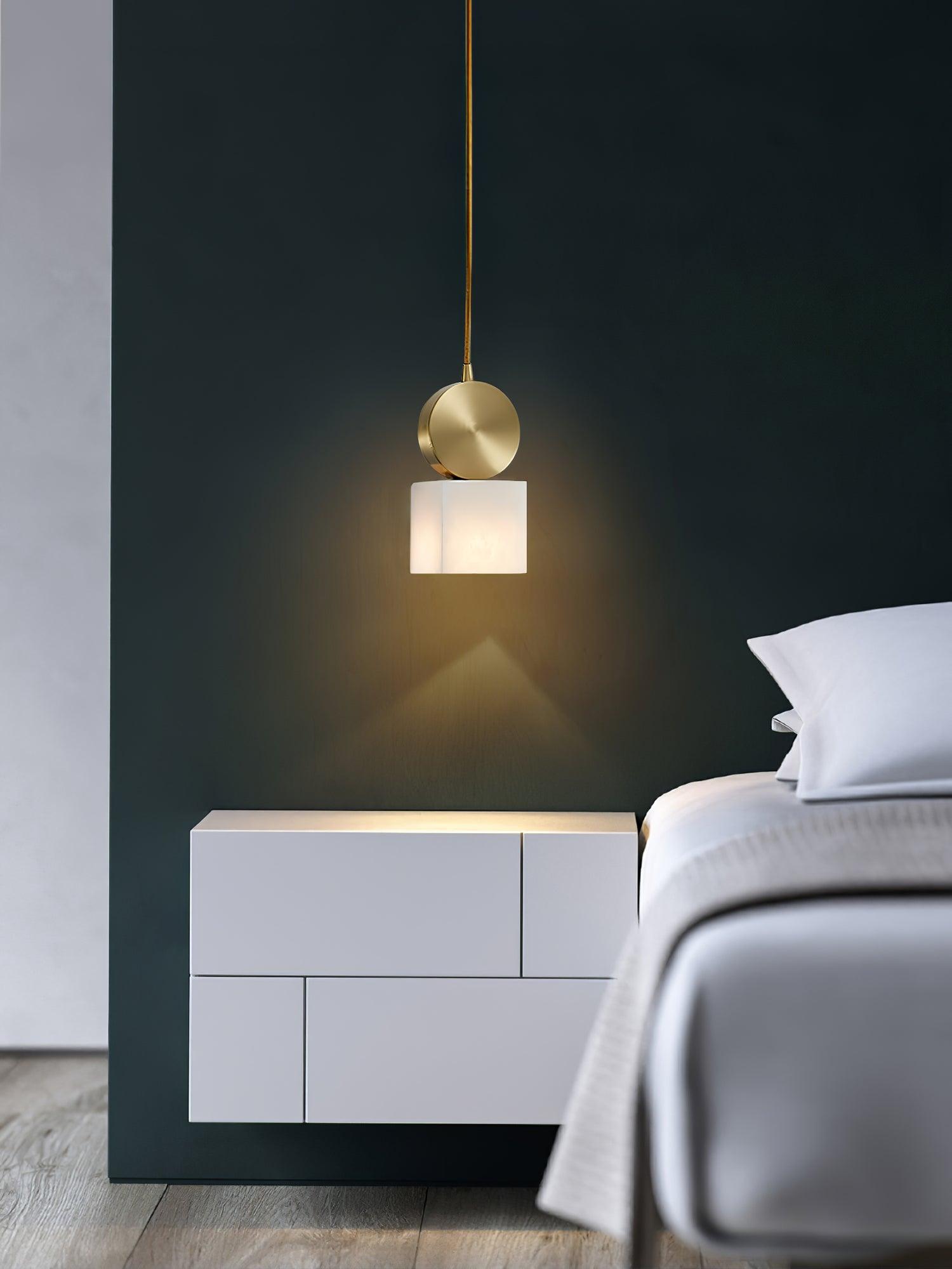 Lyrindis Cylinder Alabaster Pendant Light - Letslighting