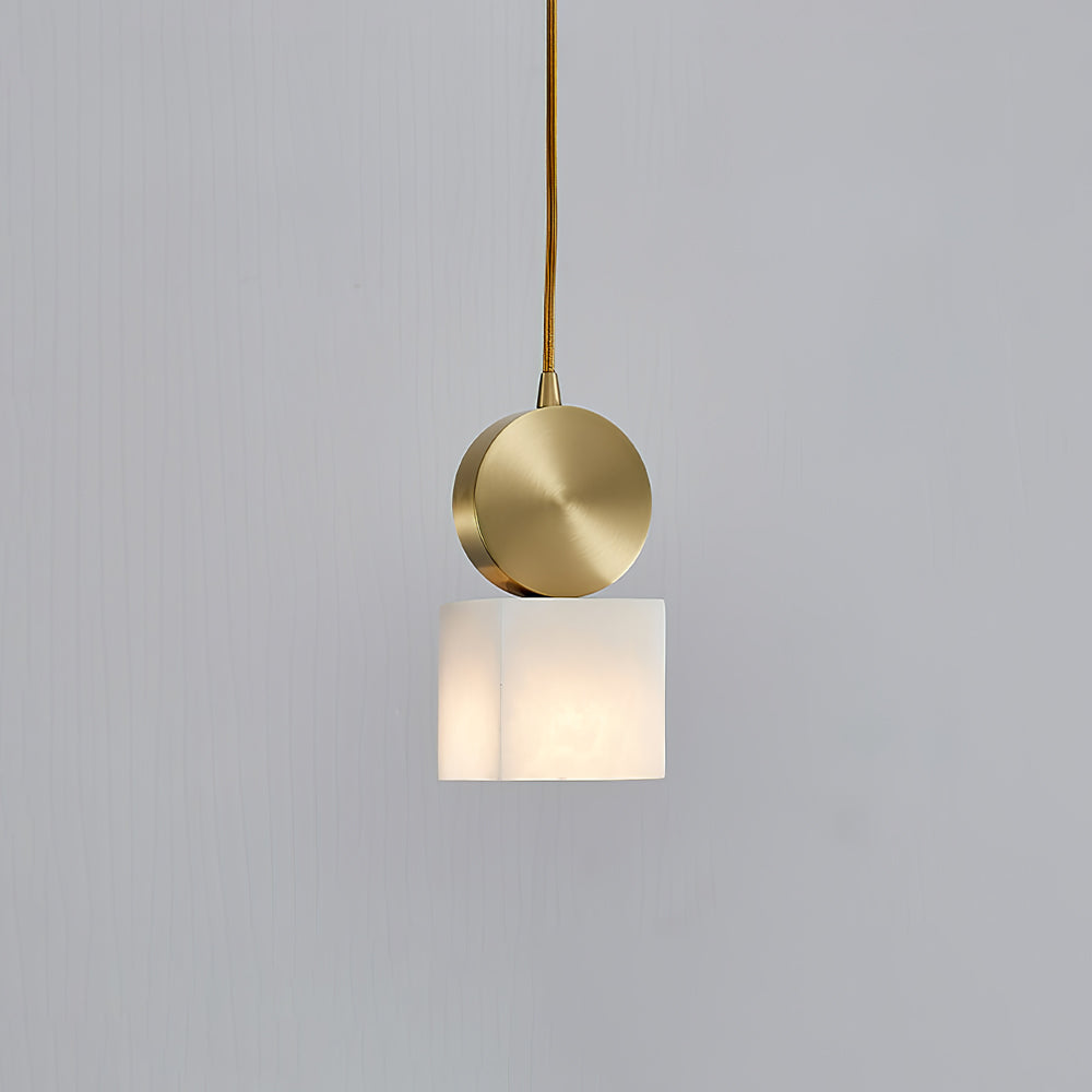 Etruscan Pendant Light Alabaster & Brass - Letslighting