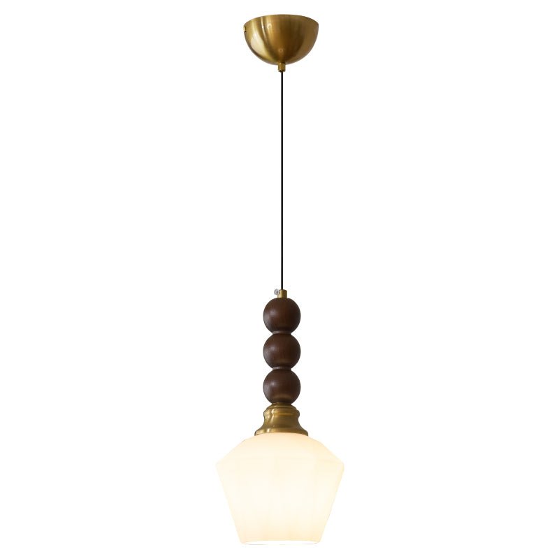 Vothaila Traditional Elegance Vintage Glass Wood Pendant Light - Letslighting