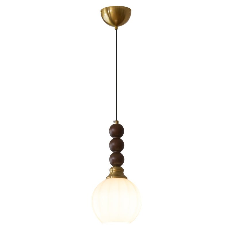 Vothaila Traditional Elegance Vintage Glass Wood Pendant Light - Letslighting