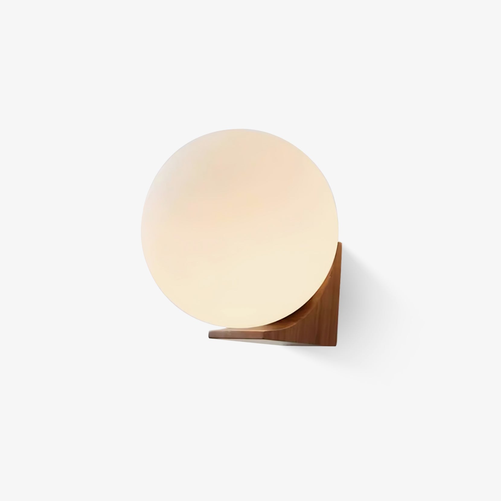 Icarara Modern Minimalist Orb Wood Glass Wall Lamp - Letslighting