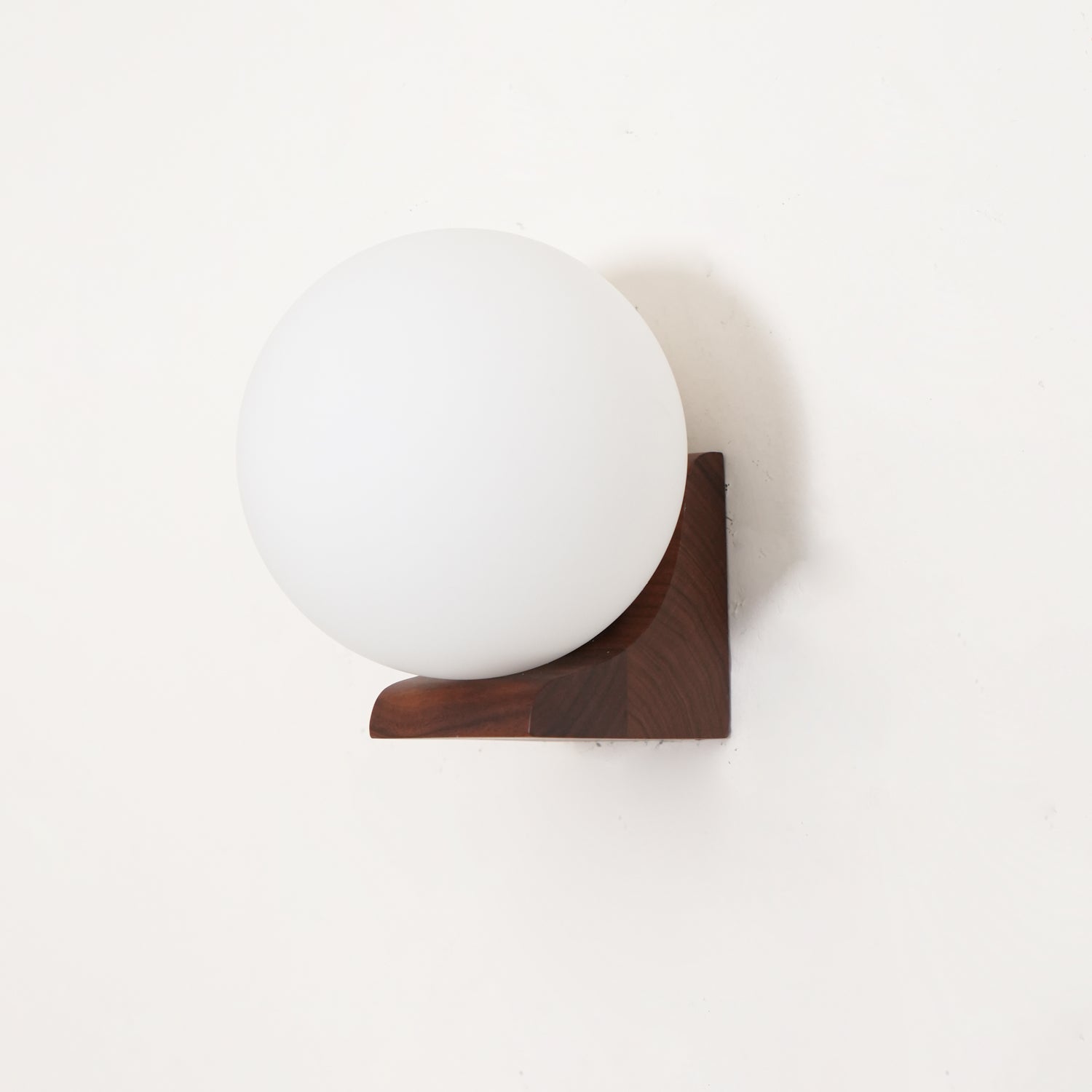 Icarara Modern Minimalist Orb Wood Glass Wall Lamp - Letslighting