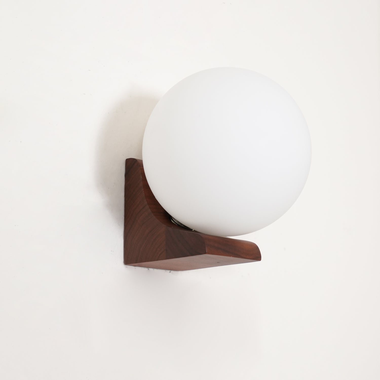 Icarara Modern Minimalist Orb Wood Glass Wall Lamp - Letslighting
