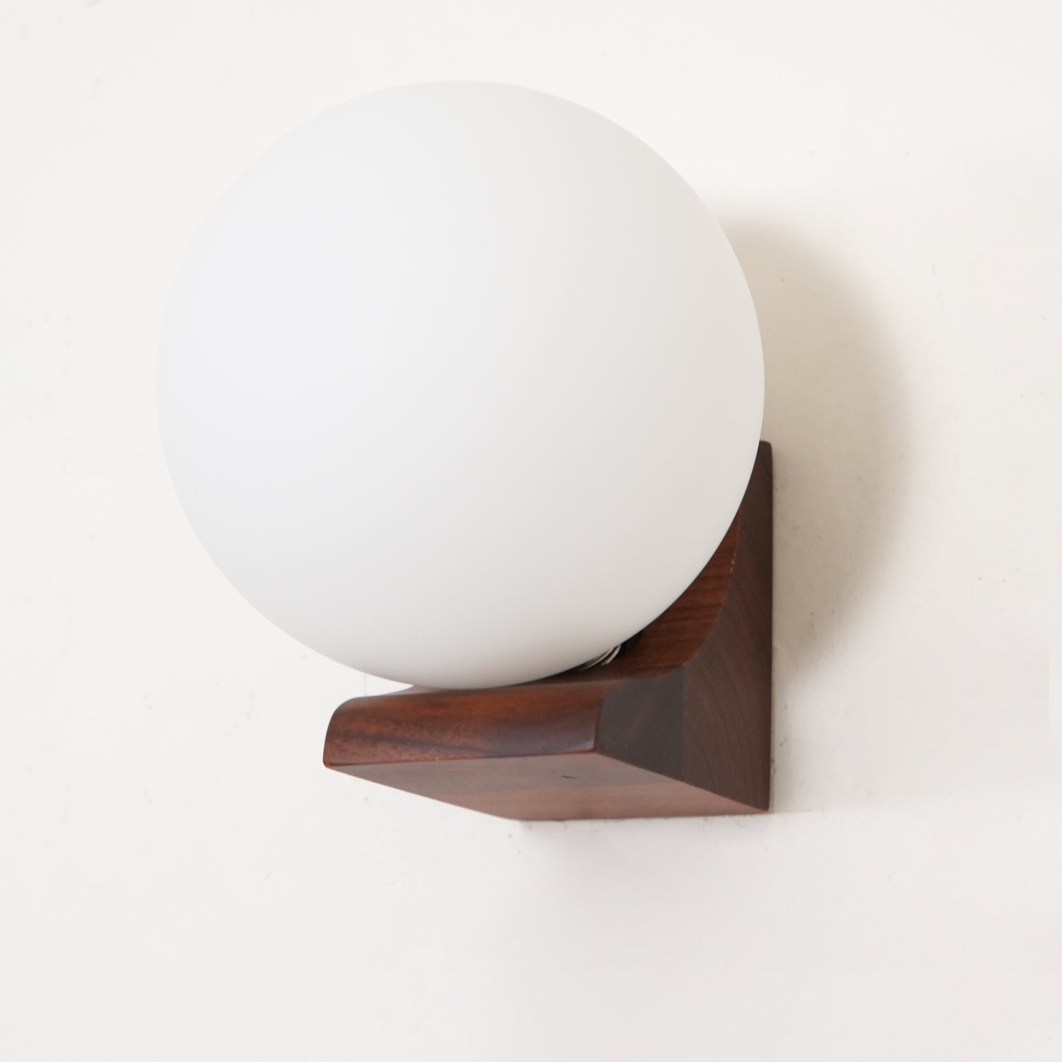 Icarara Modern Minimalist Orb Wood Glass Wall Lamp - Letslighting