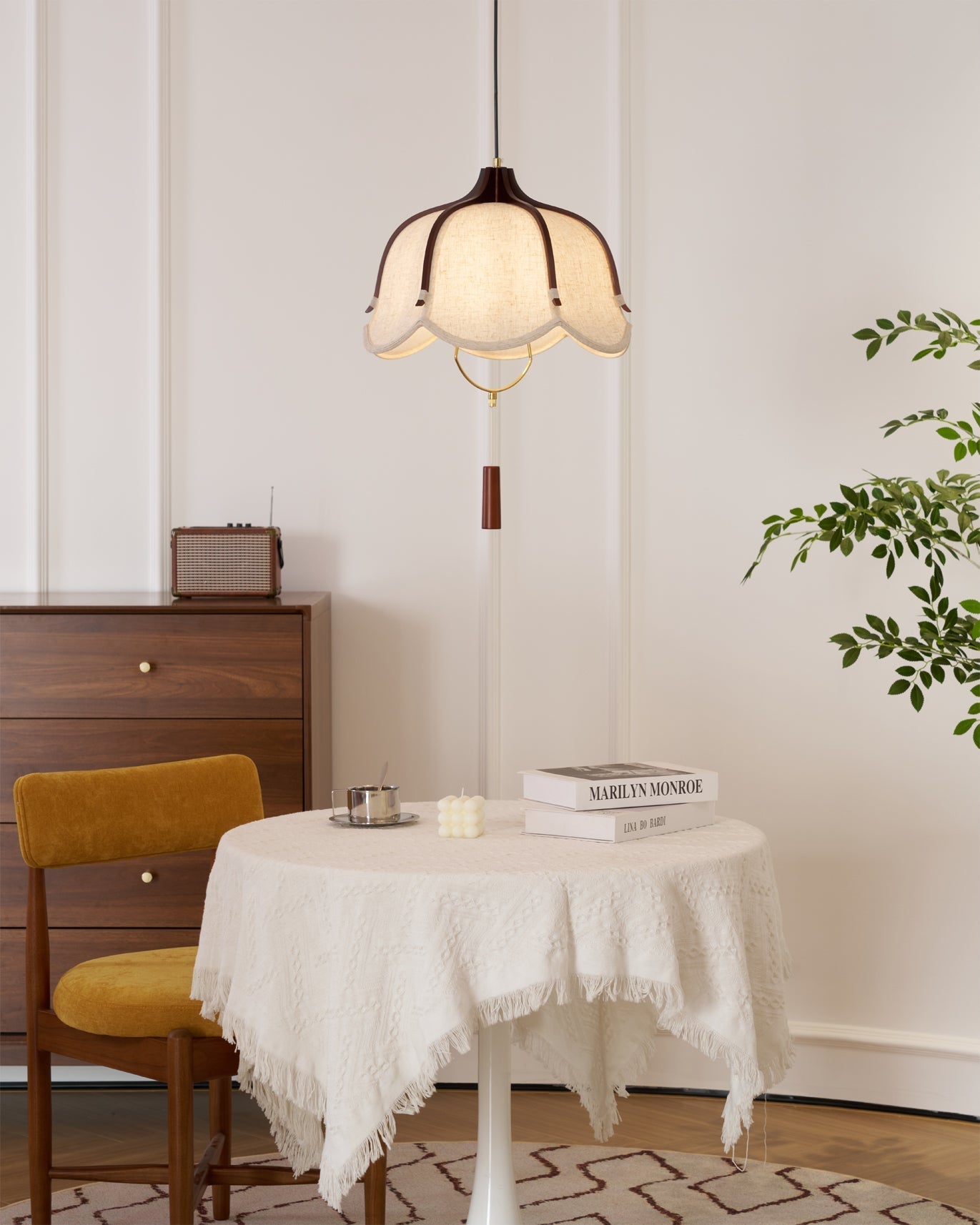 Lustra Pendant Lamp Lantern Modern Fabric - Letslighting
