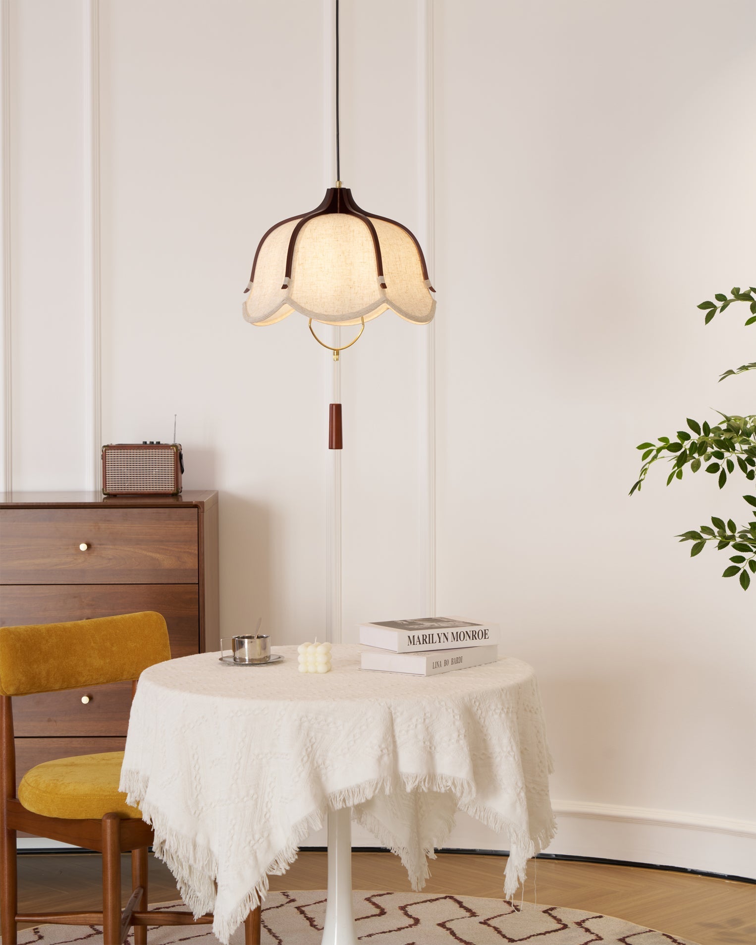 Lustra Pendant Lamp Lantern Modern Fabric - Letslighting