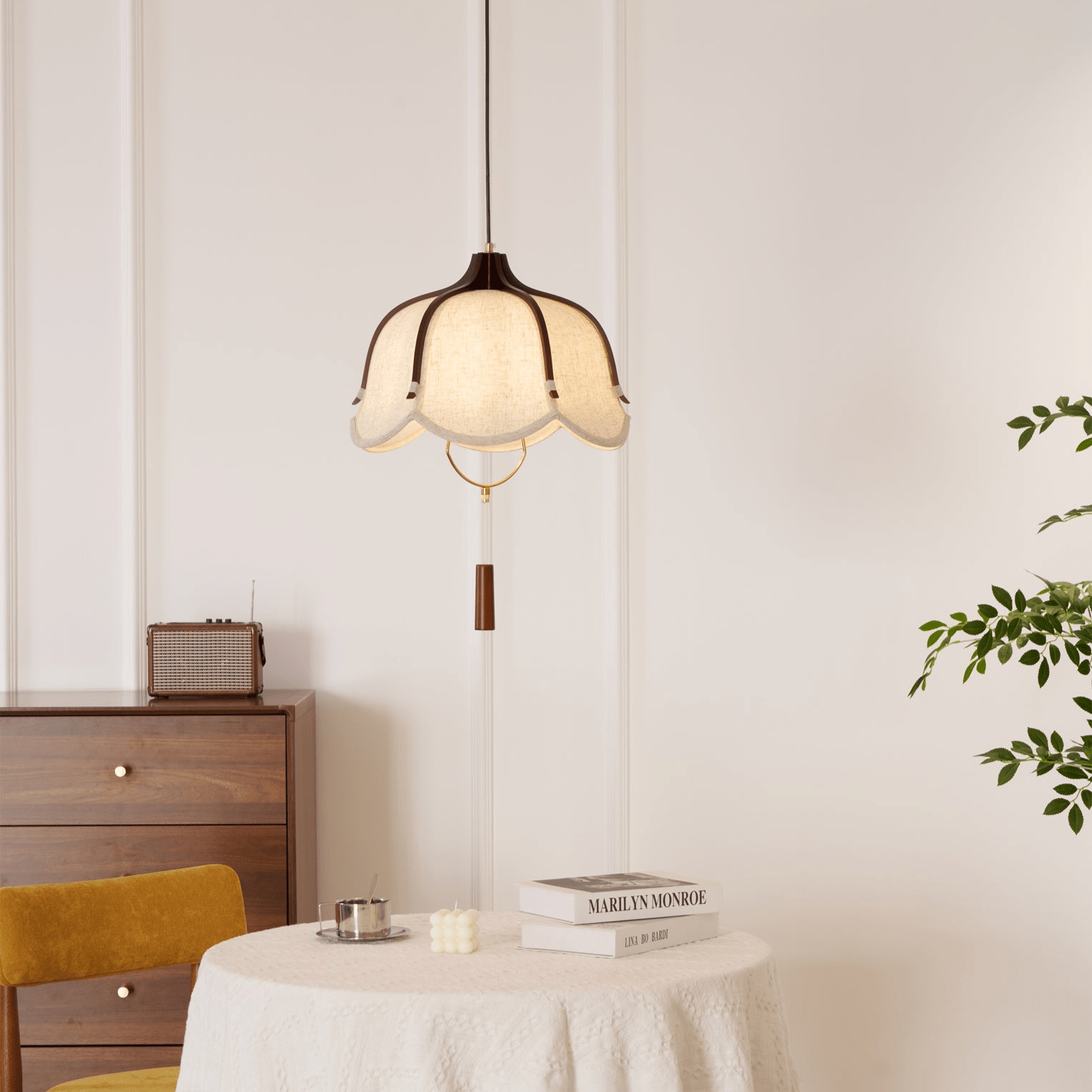 Lustra Pendant Lamp Lantern Modern Fabric - Letslighting