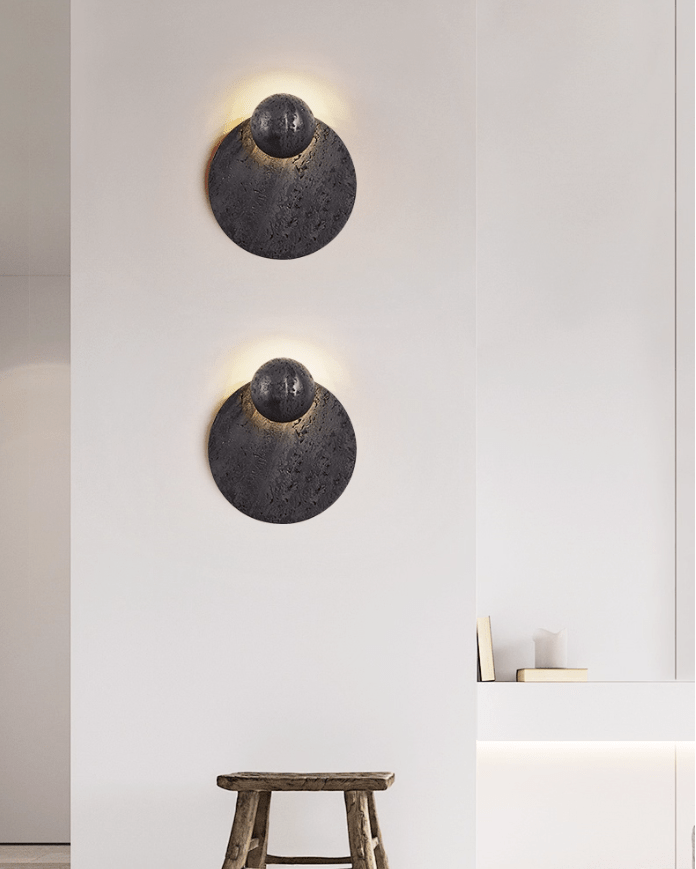 Event Industrial Travertine Wall Light