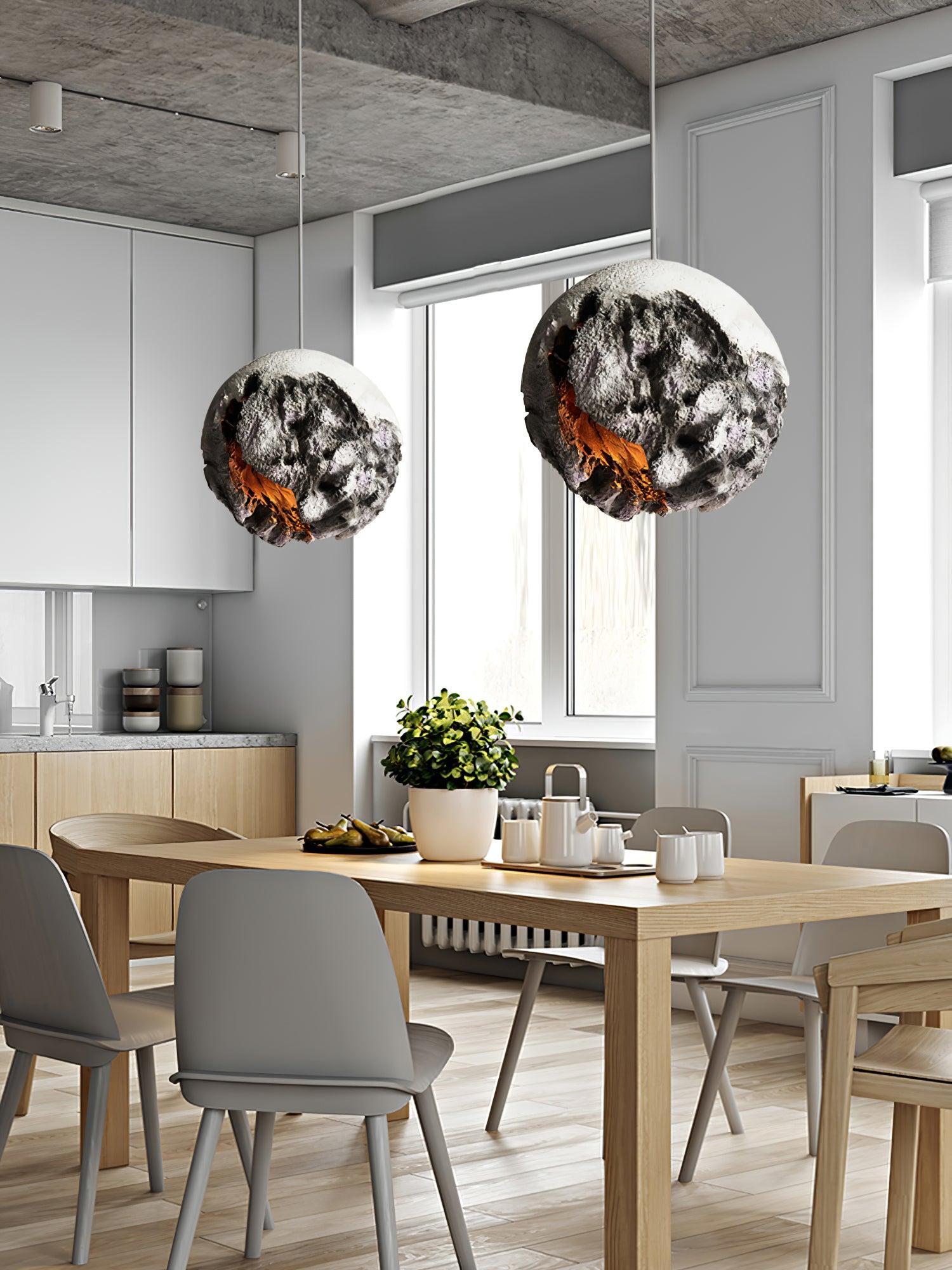 Ilphaara Irregular Planet Plastic Pendant Lamp - Letslighting
