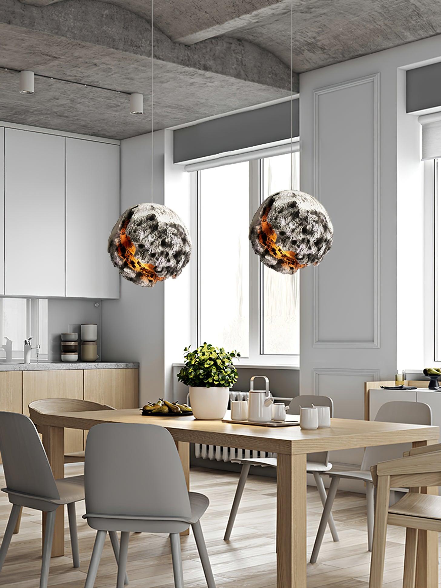 Ilphaara Irregular Planet Plastic Pendant Lamp - Letslighting