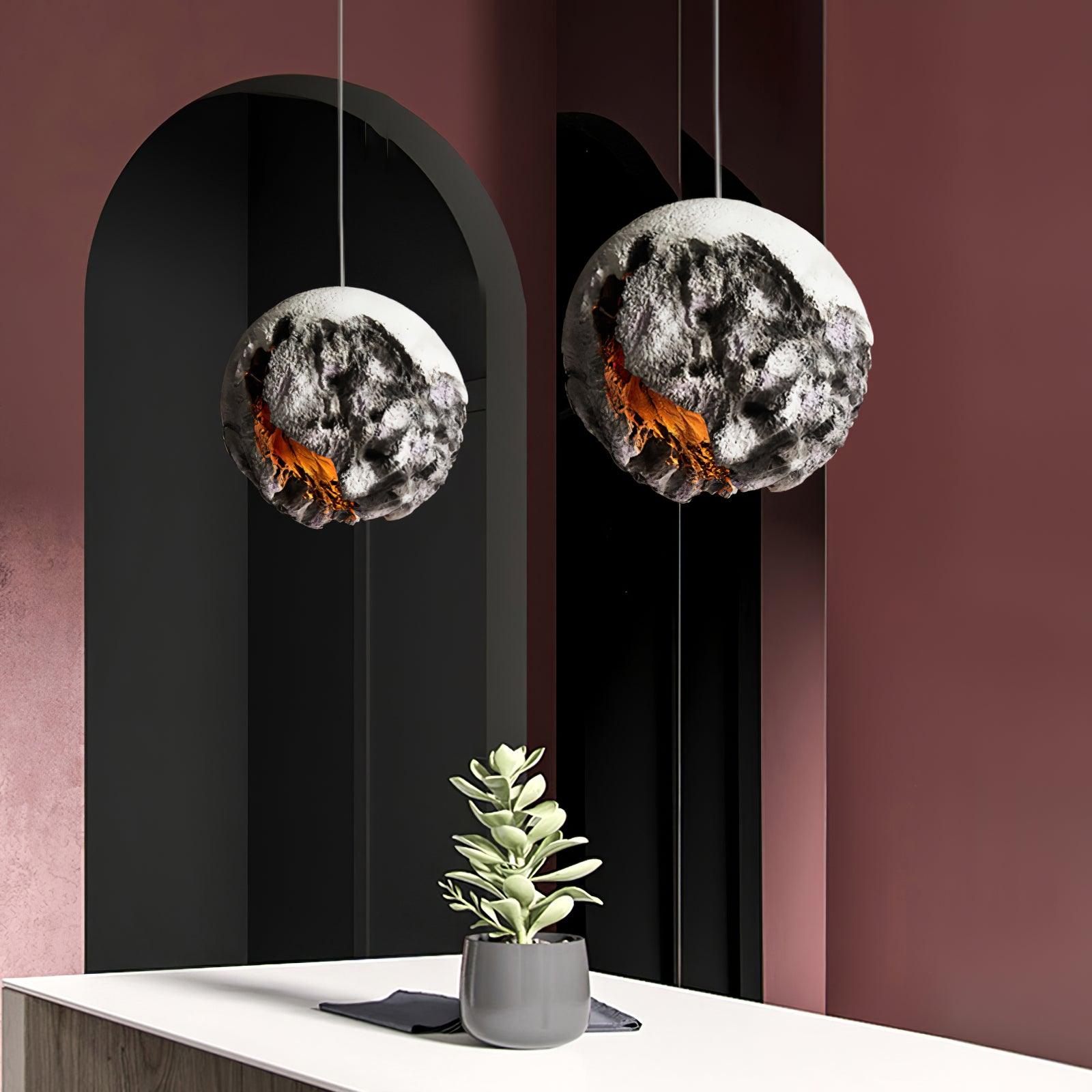 Ilphaara Irregular Planet Plastic Pendant Lamp - Letslighting