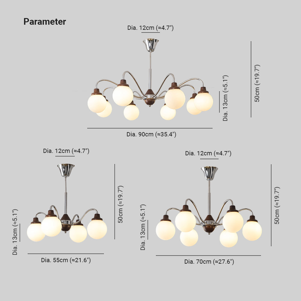 Valentina French LED Chandelier Living Room Bedroom