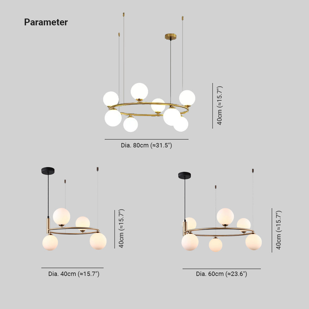 Valentina Nordic Ring Magic Bean Metal Pendant Light