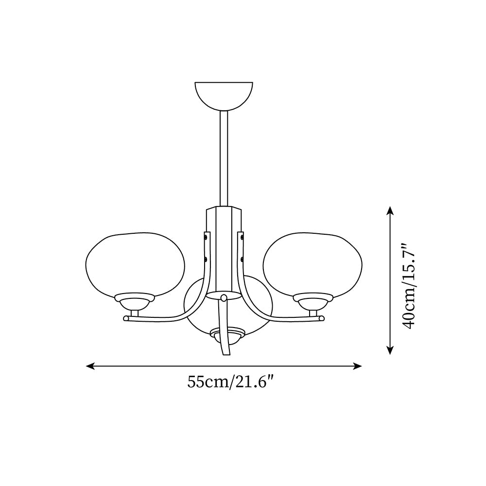 Auralyn 6-Light Amber Glass Globe Chandelier - Letslighting