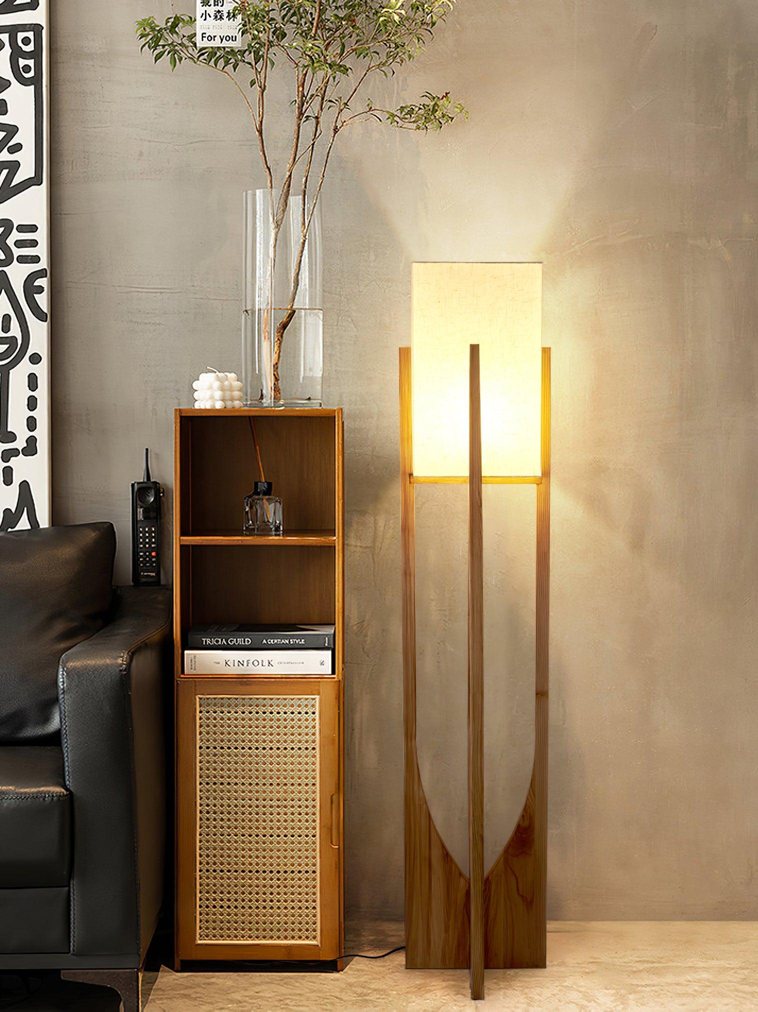 Lustra Floor Lamp Wood Modern - Letslighting