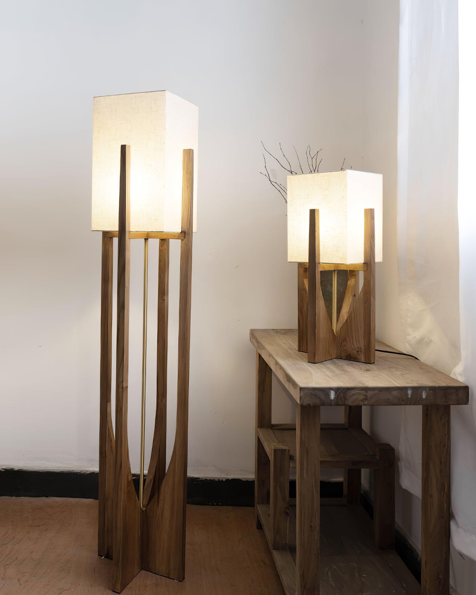 Lustra Floor Lamp Wood Modern - Letslighting