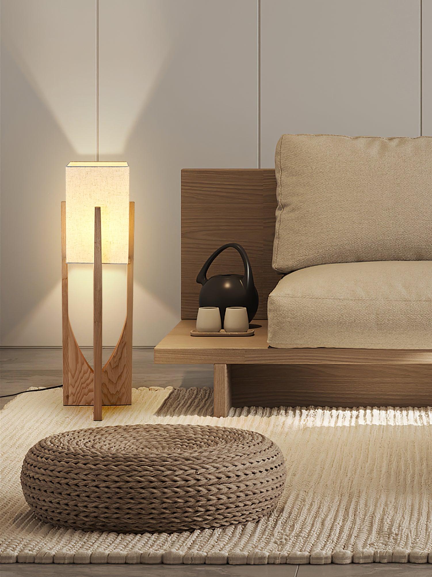 Lustra Floor Lamp Wood Modern - Letslighting