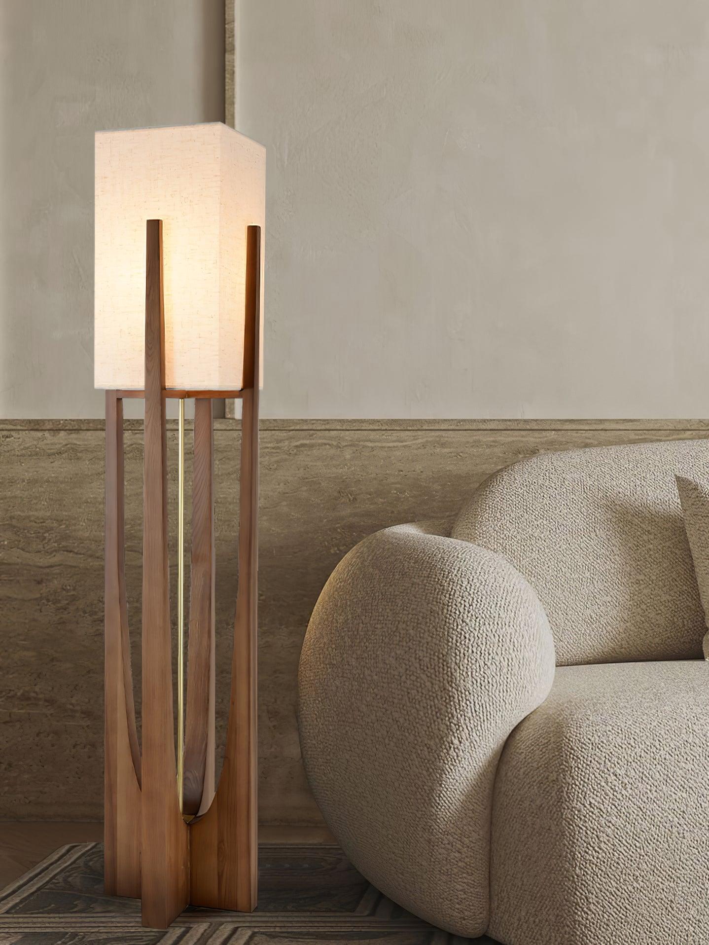 Lustra Floor Lamp Wood Modern - Letslighting