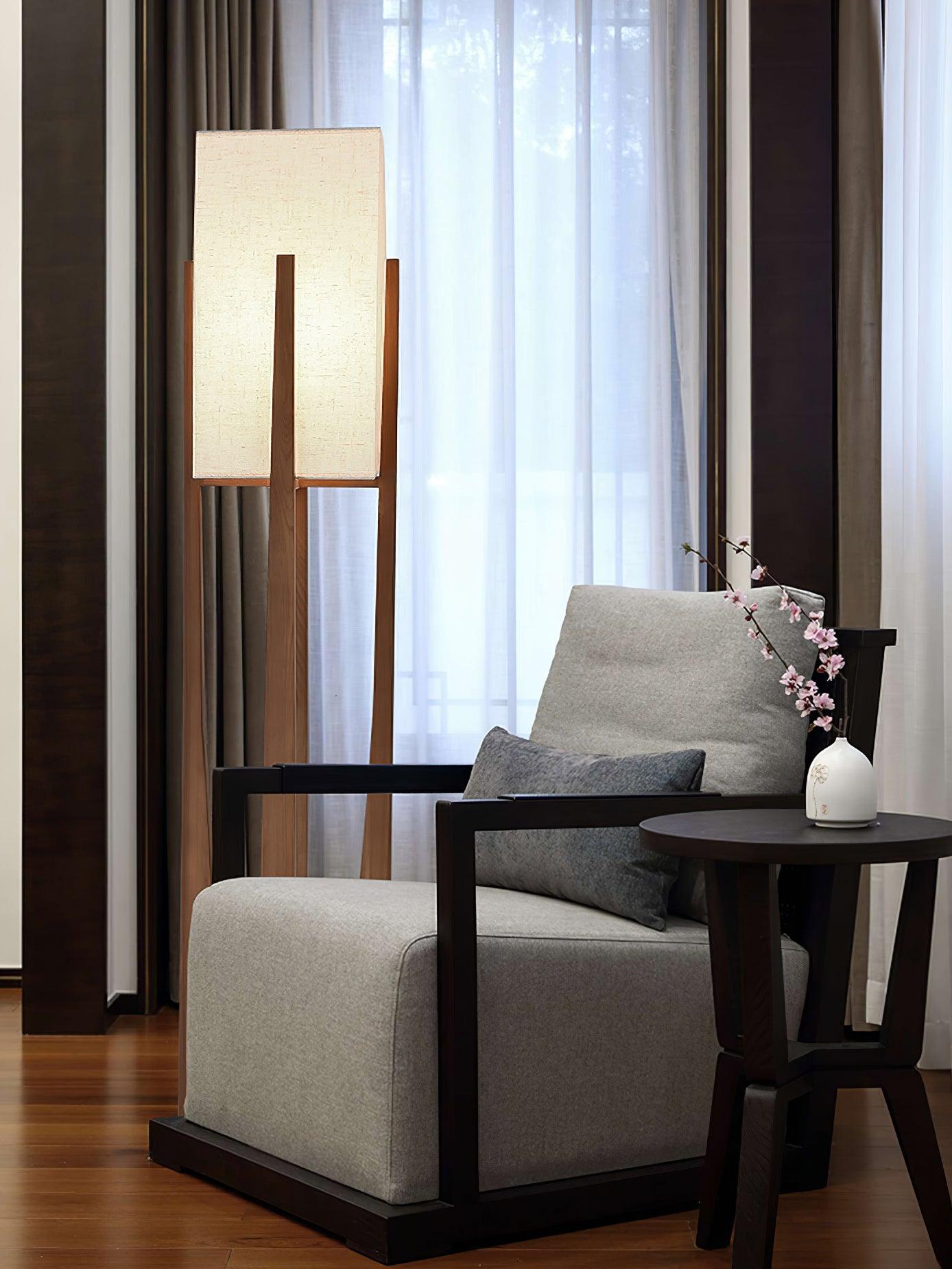 Lustra Floor Lamp Wood Modern - Letslighting