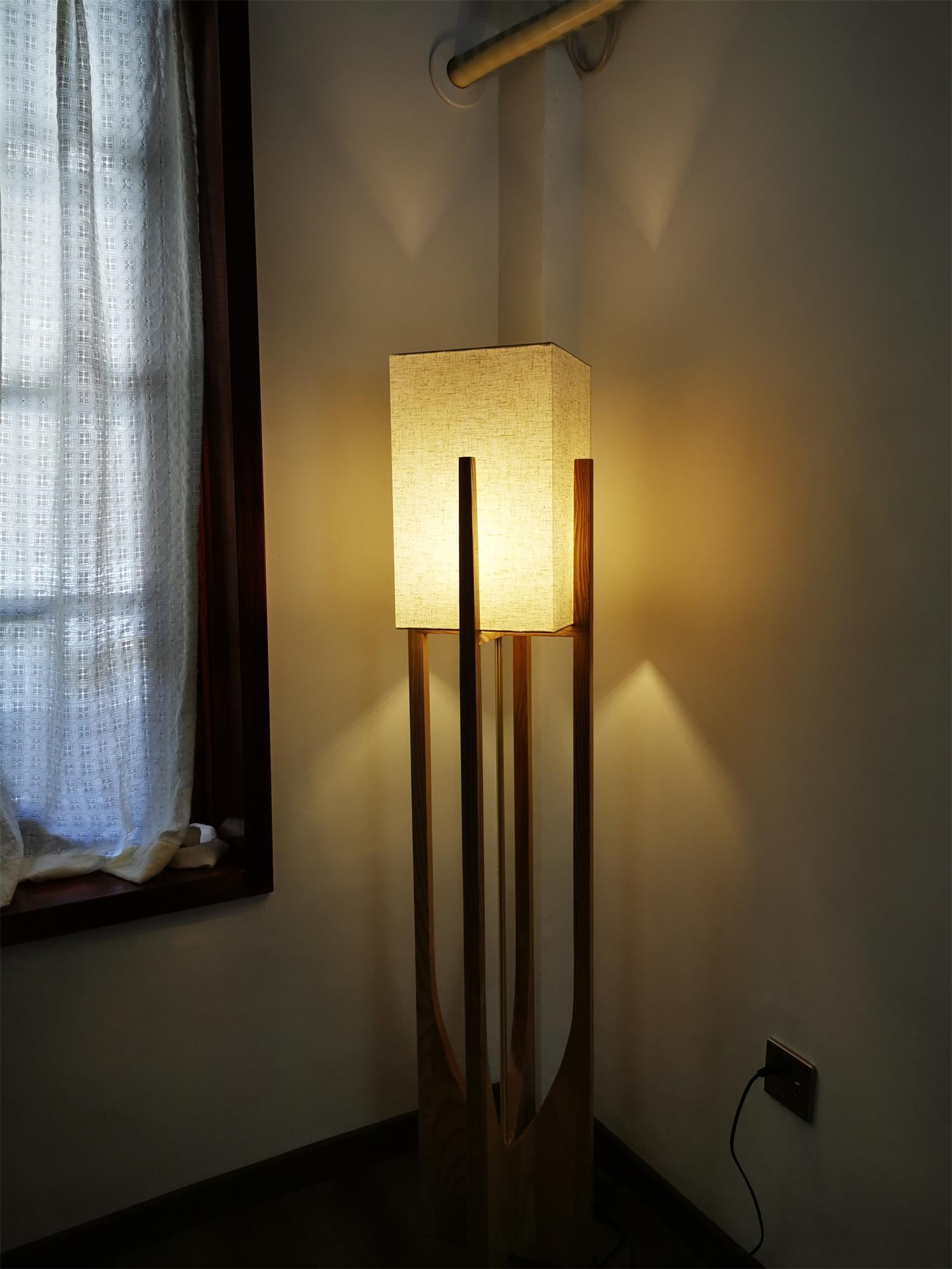 Lustra Floor Lamp Wood Modern - Letslighting
