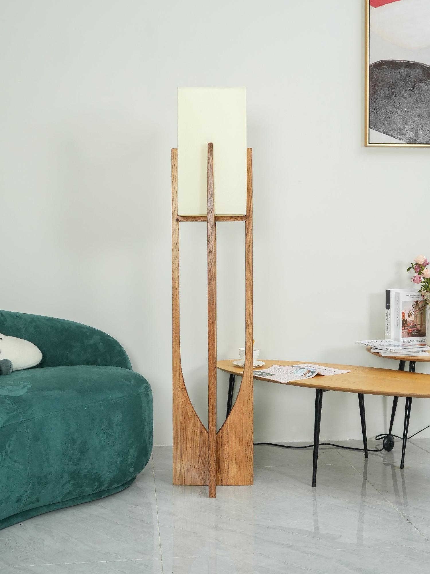 Lustra Floor Lamp Wood Modern - Letslighting
