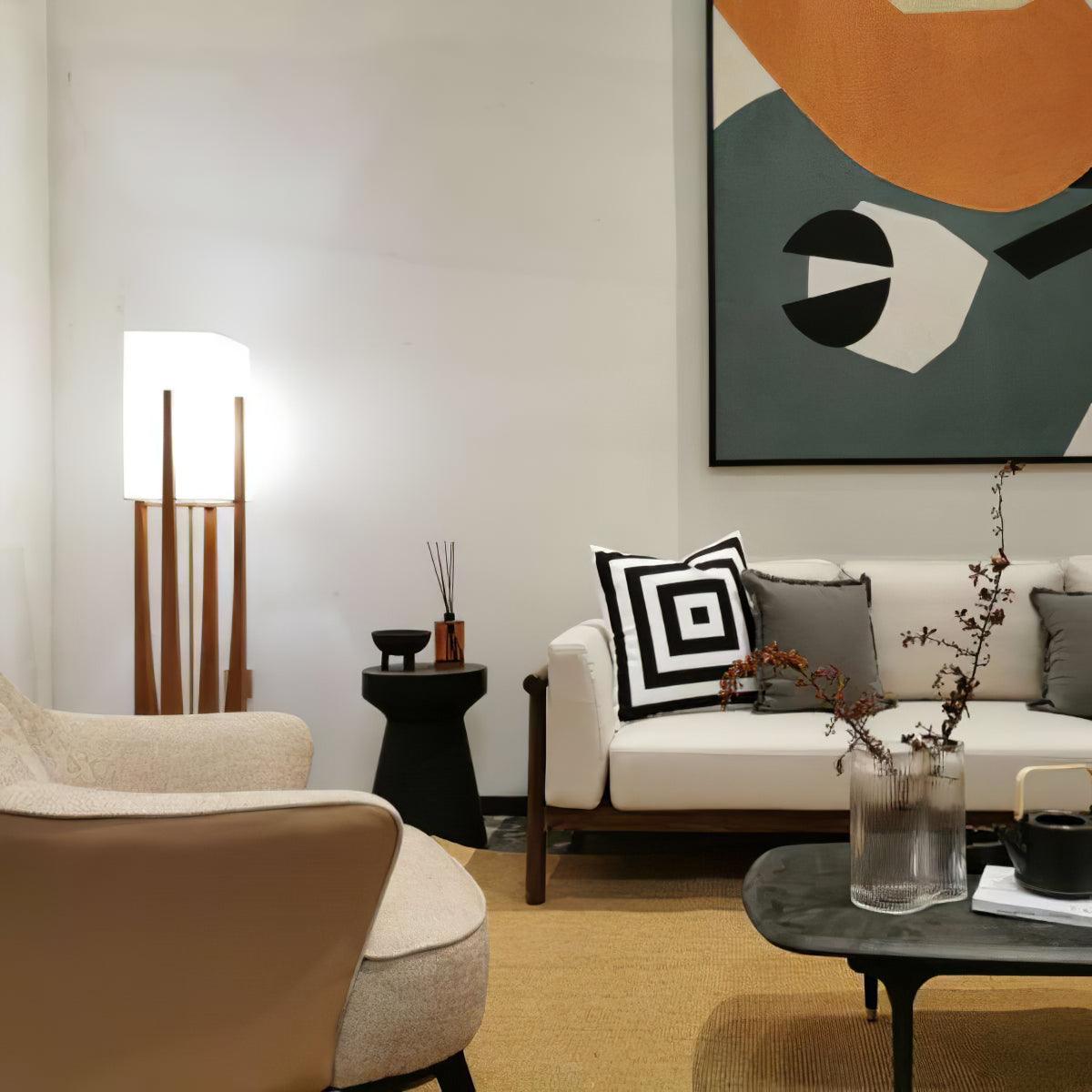 Lustra Floor Lamp Wood Modern - Letslighting