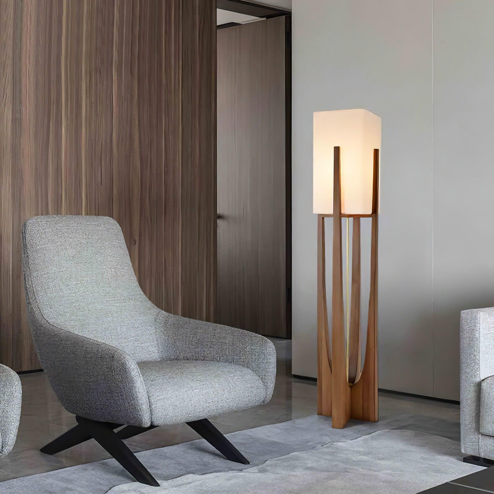 Lustra Floor Lamp Wood Modern - Letslighting