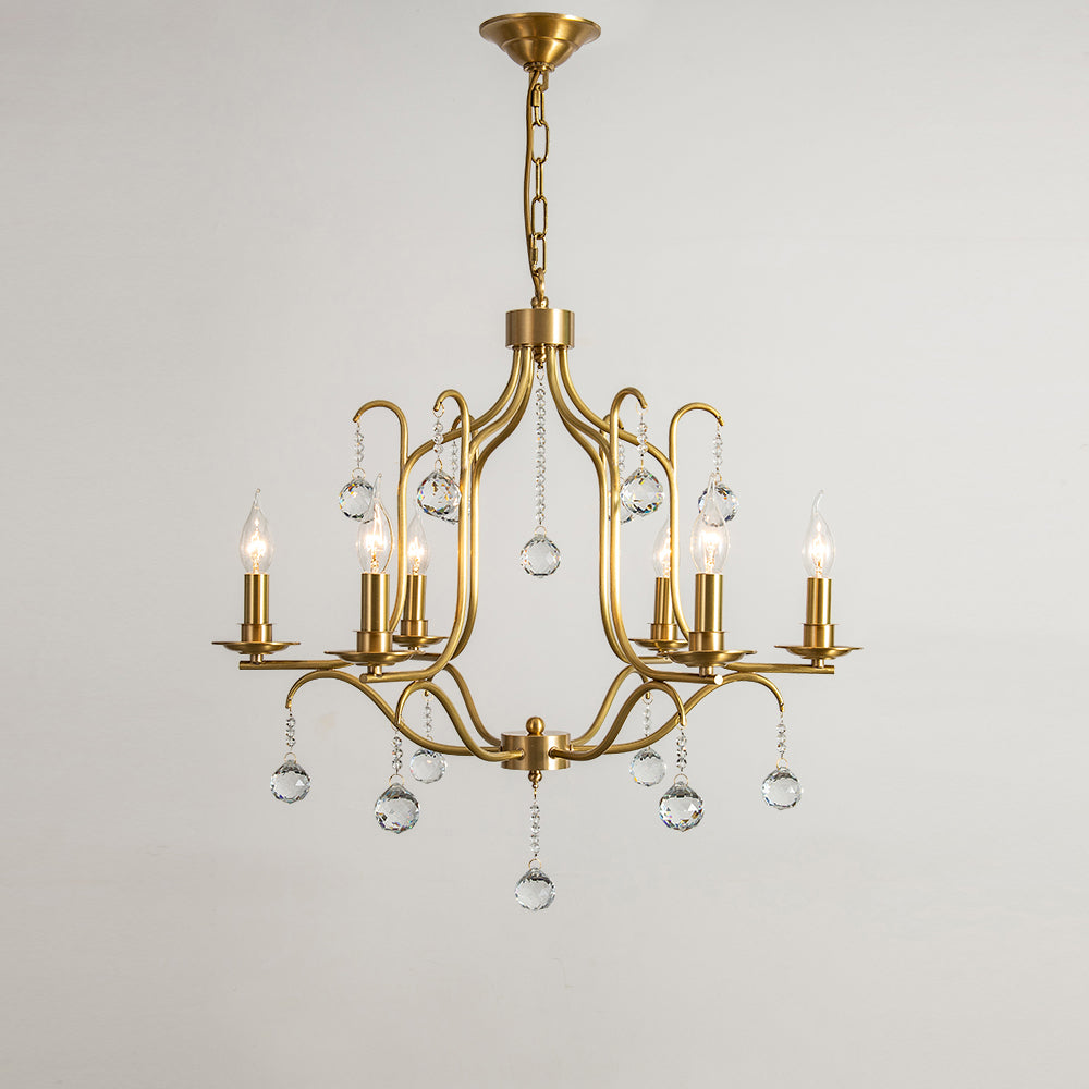 Ulliria Postmodern Luxury Brass Crystal Chandelier - Letslighting