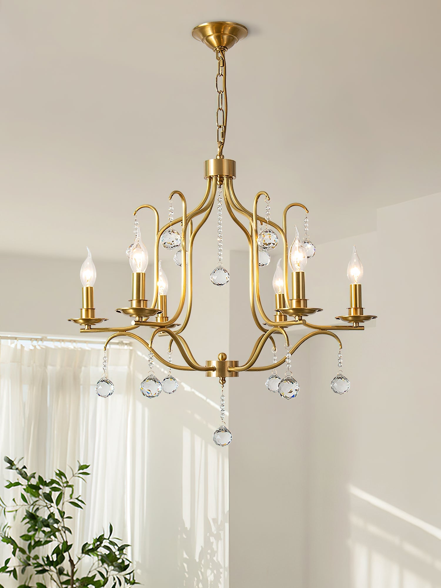 Ulliria Postmodern Luxury Brass Crystal Chandelier - Letslighting