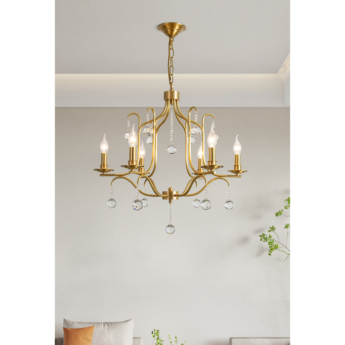 Ulliria Postmodern Luxury Brass Crystal Chandelier - Letslighting