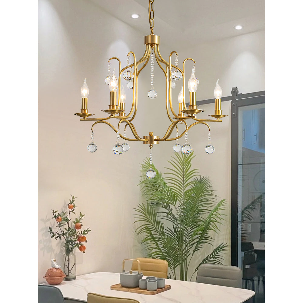 Ulliria Postmodern Luxury Brass Crystal Chandelier - Letslighting