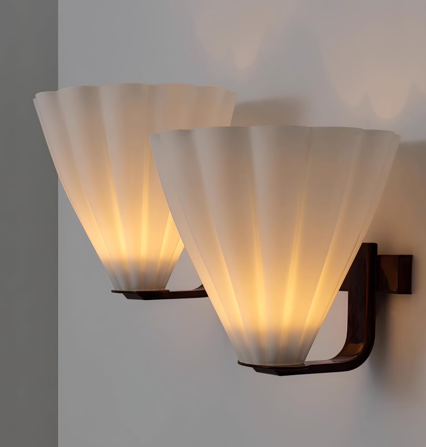 Fan Shaped Glass Wall Sconce - Letslighting