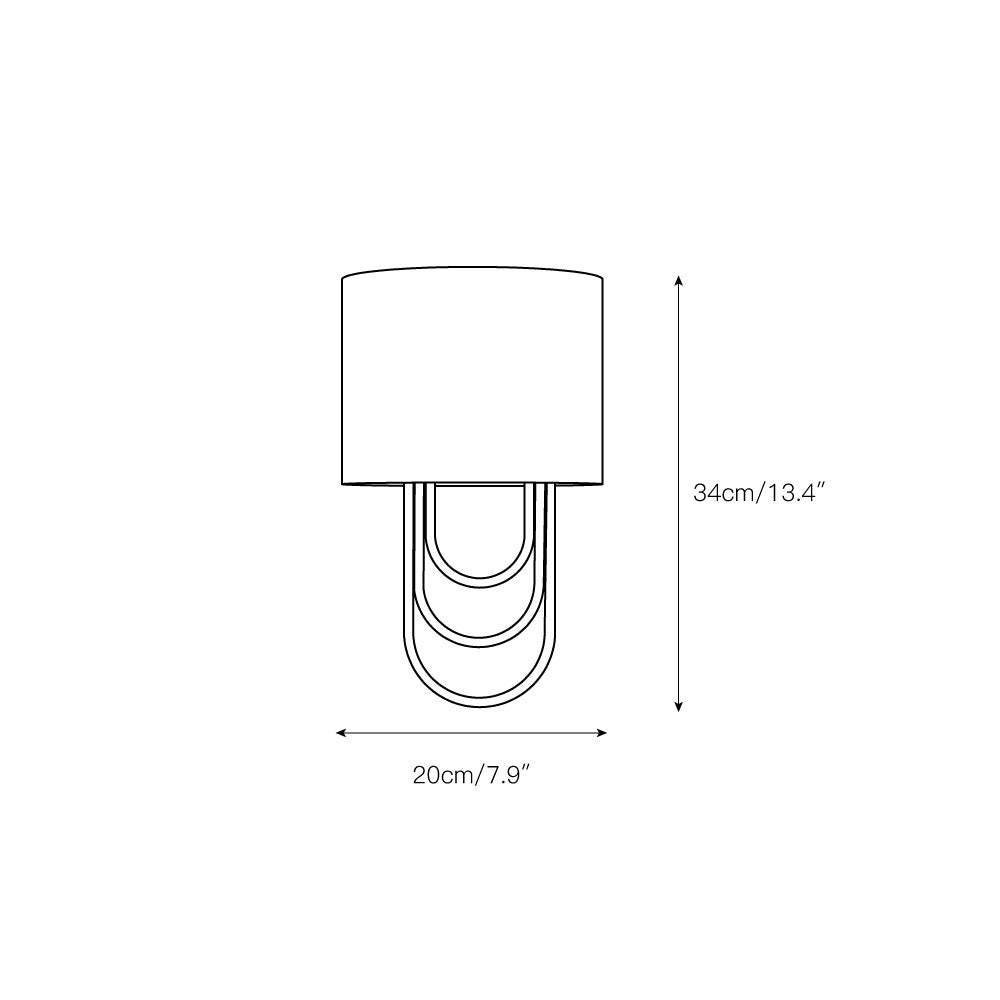 Evelaris Modern Minimalist Brass Fabric Wall Lamp - Letslighting