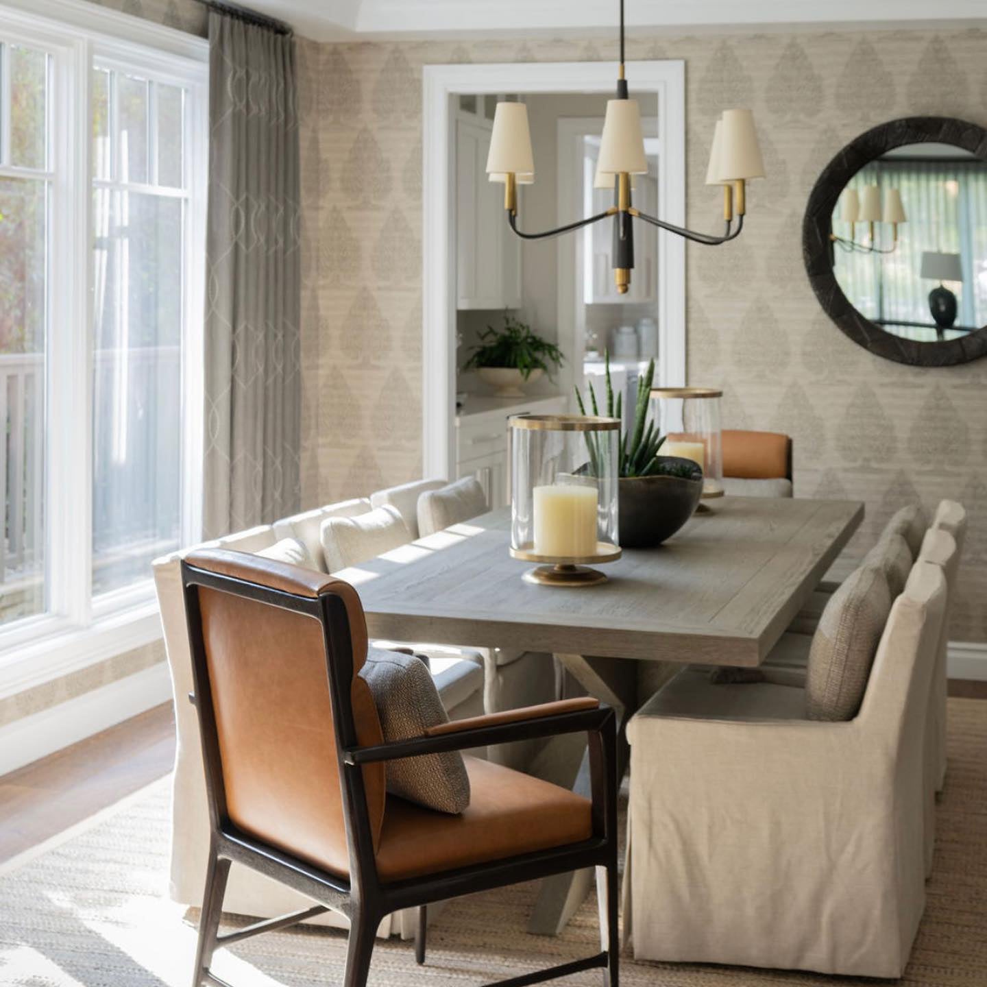 Lyshae Vintage Industrial Brass Fabric Chandelier - Letslighting