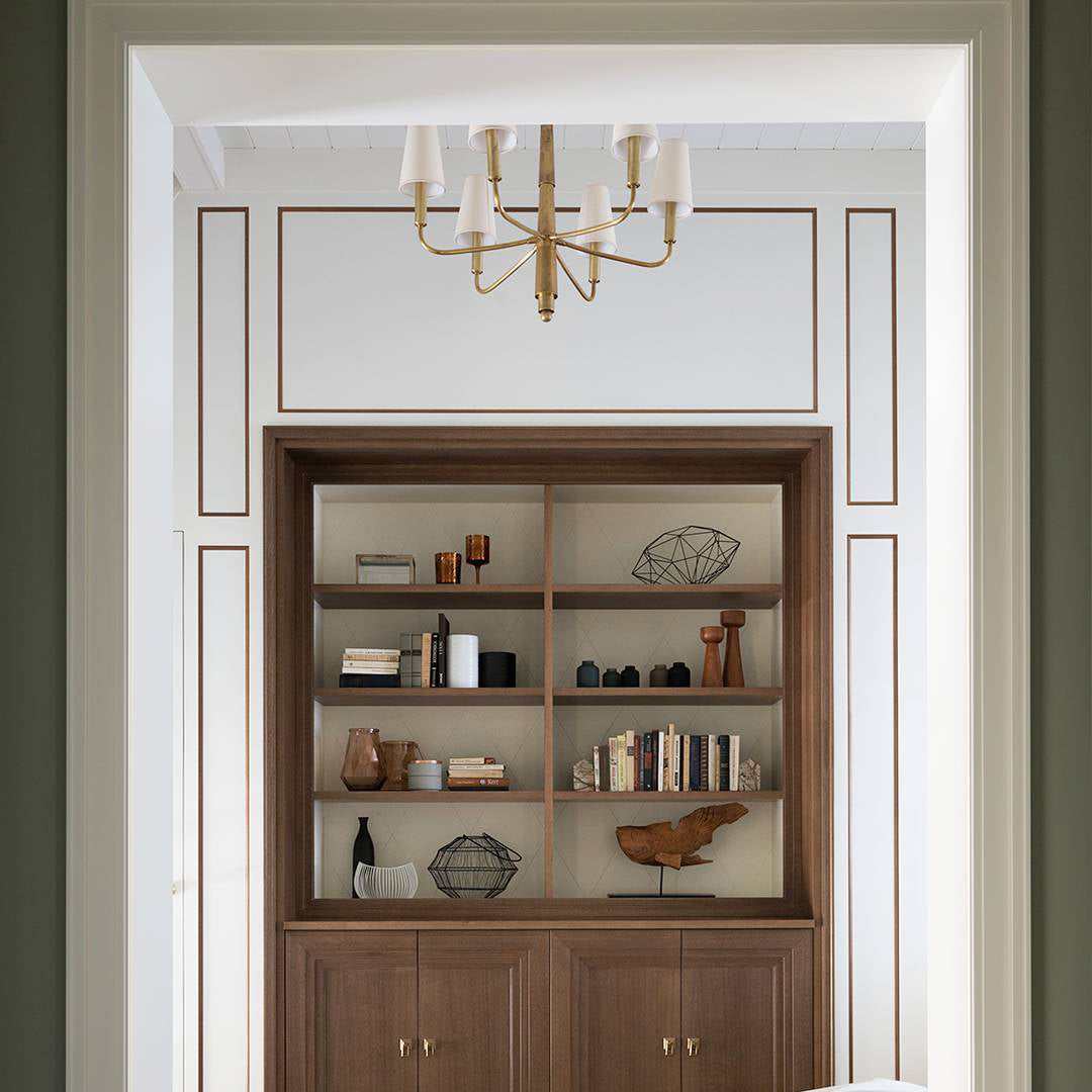 Lyshae Vintage Industrial Brass Fabric Chandelier - Letslighting