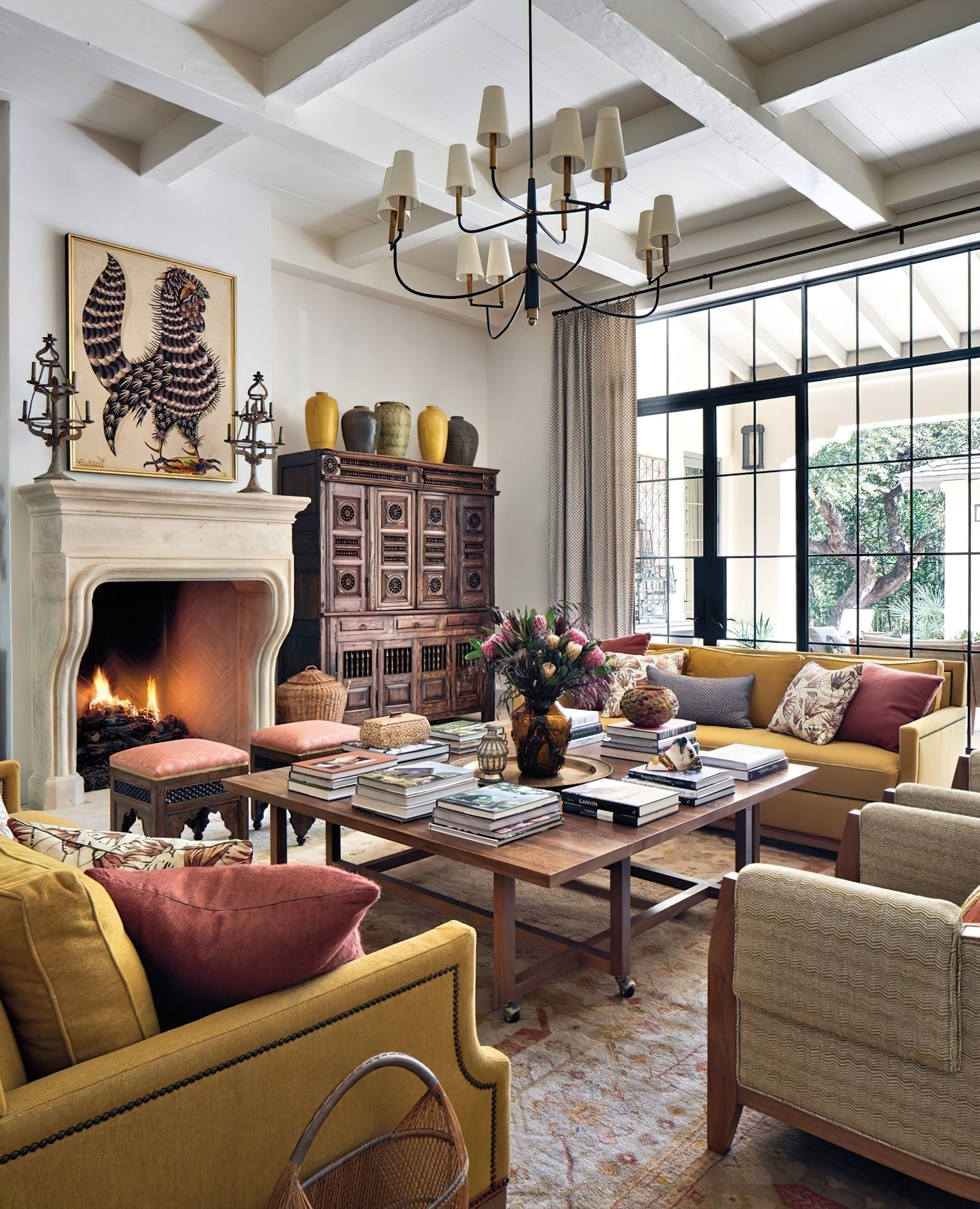 Lyshae Vintage Industrial Brass Fabric Chandelier - Letslighting