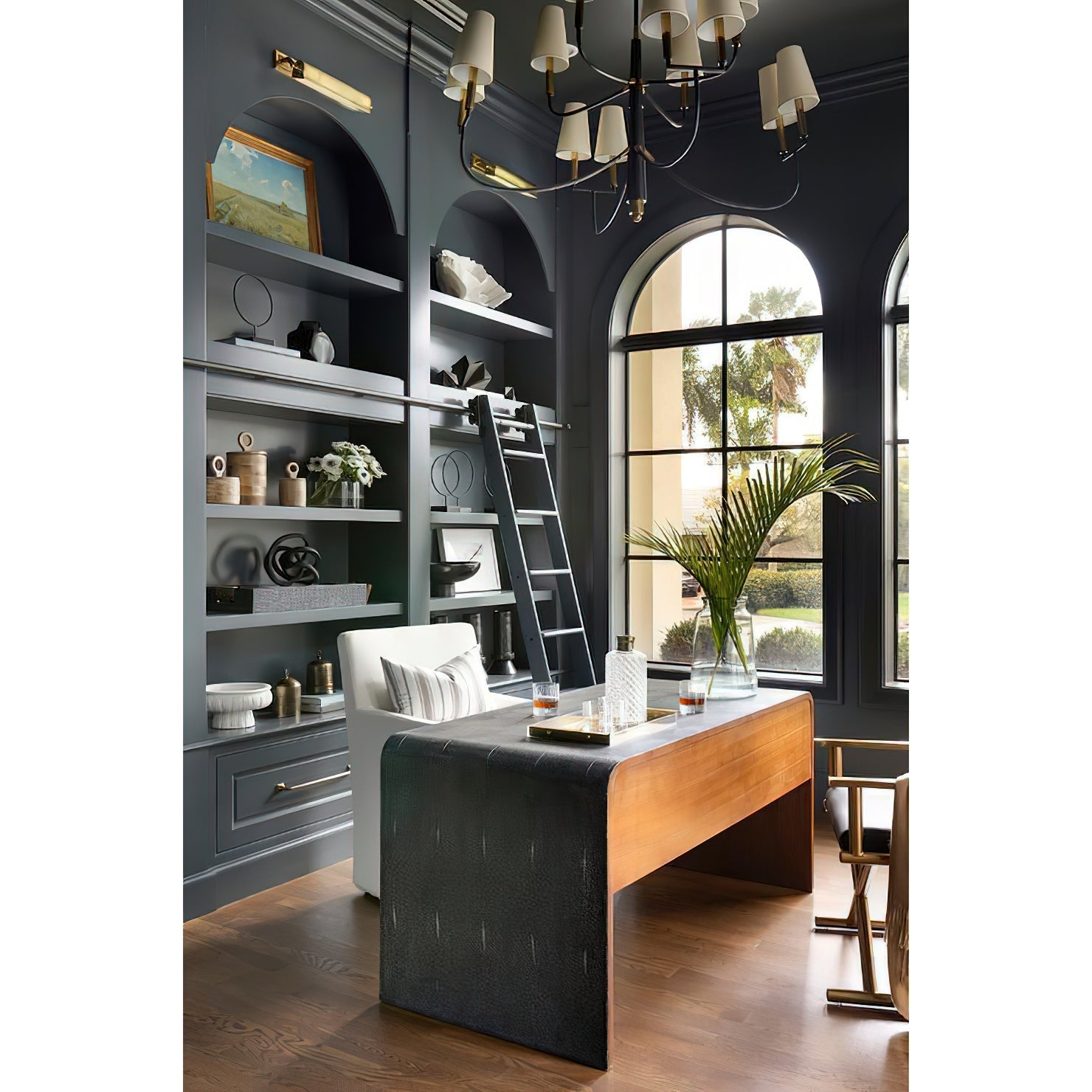 Lyshae Vintage Industrial Brass Fabric Chandelier - Letslighting