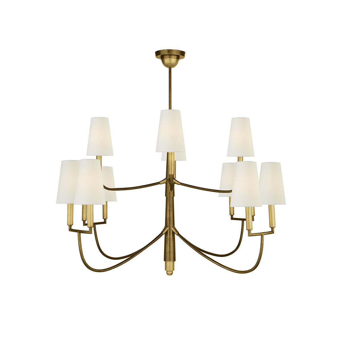 Lyshae Vintage Industrial Brass Fabric Chandelier - Letslighting