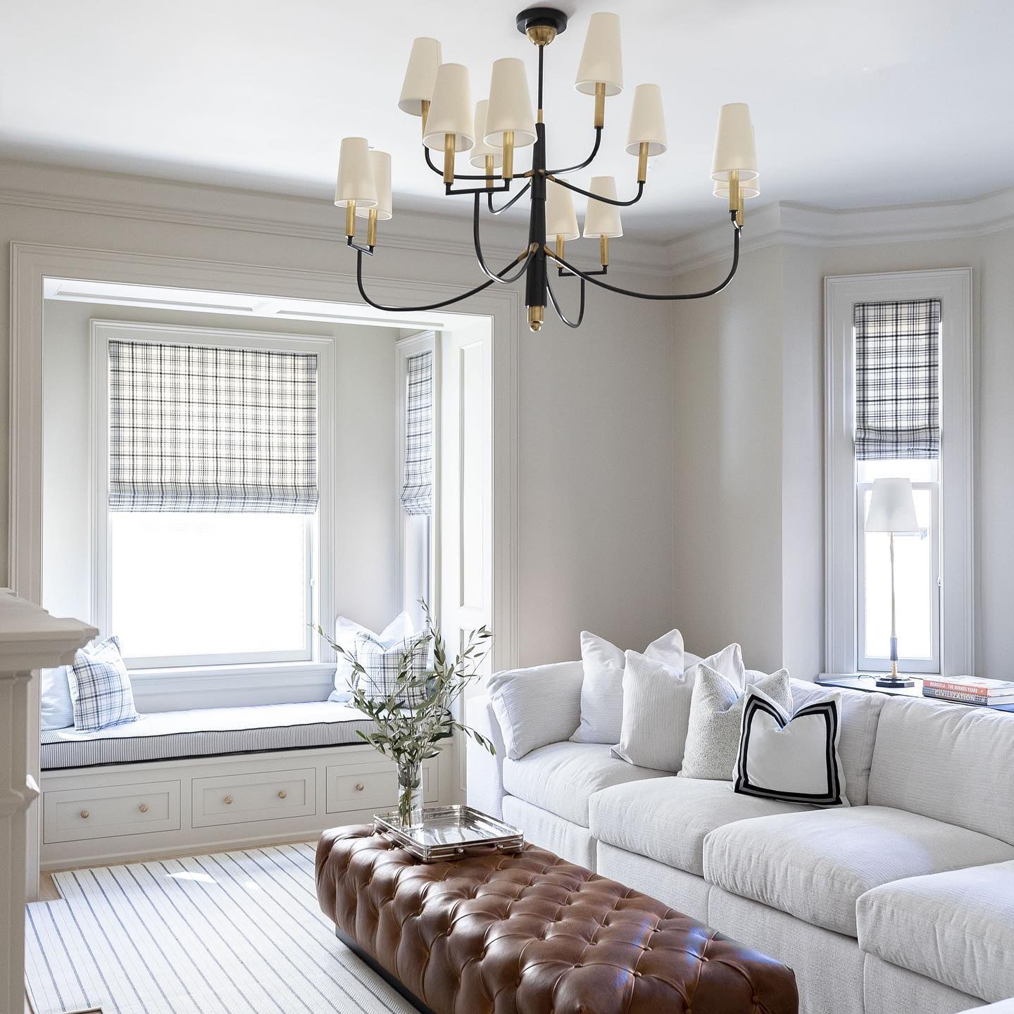 Lyshae Vintage Industrial Brass Fabric Chandelier - Letslighting