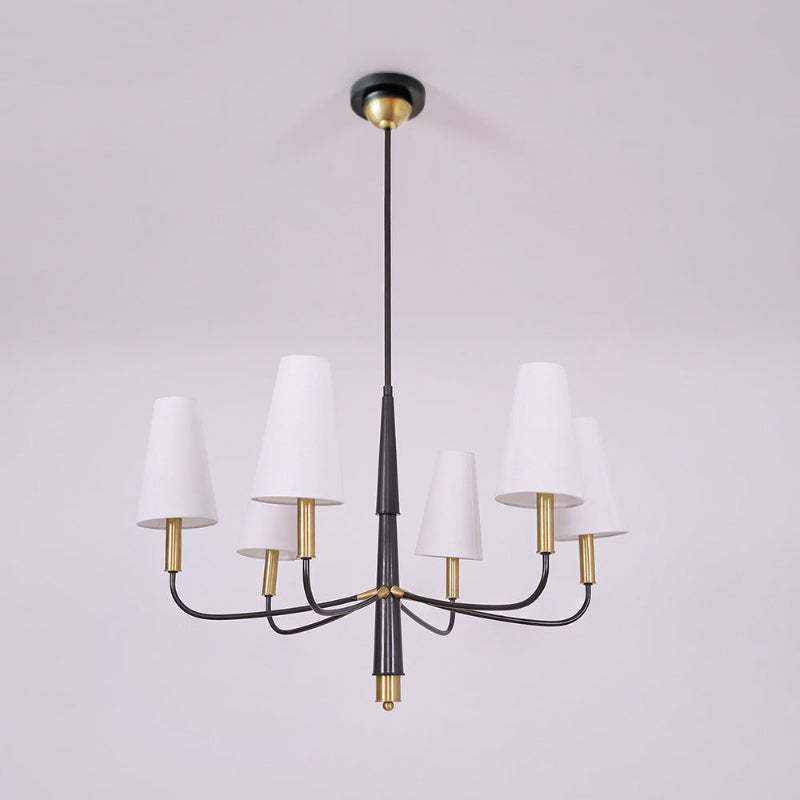 Lyshae Vintage Industrial Brass Fabric Chandelier - Letslighting