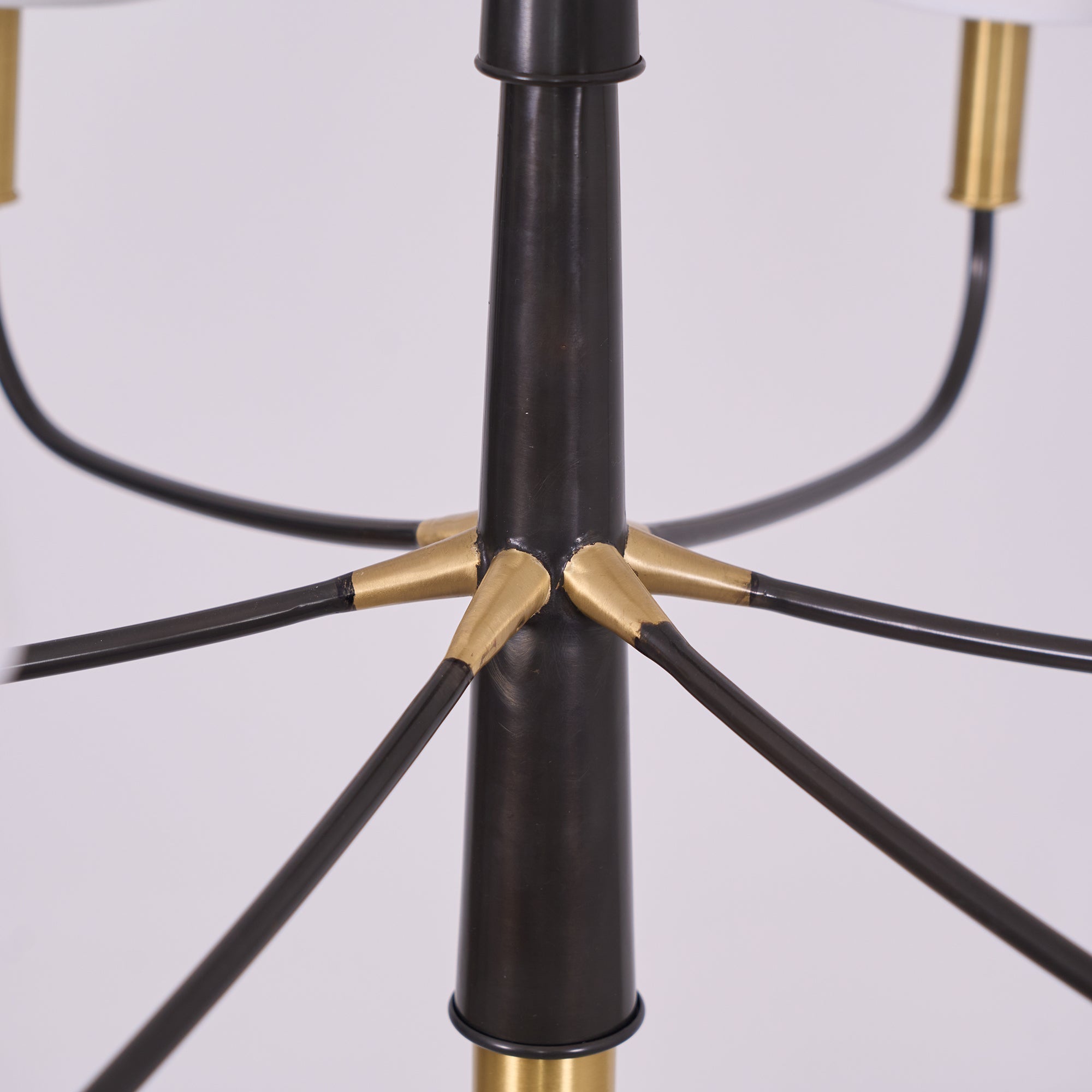 Lyshae Vintage Industrial Brass Fabric Chandelier - Letslighting